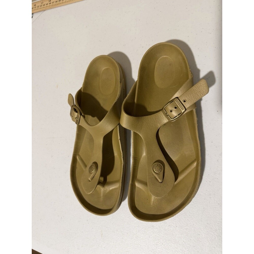 Birkenstock Gizeh Essentials EVA Sandals Metallic Glamour Gold EU 39